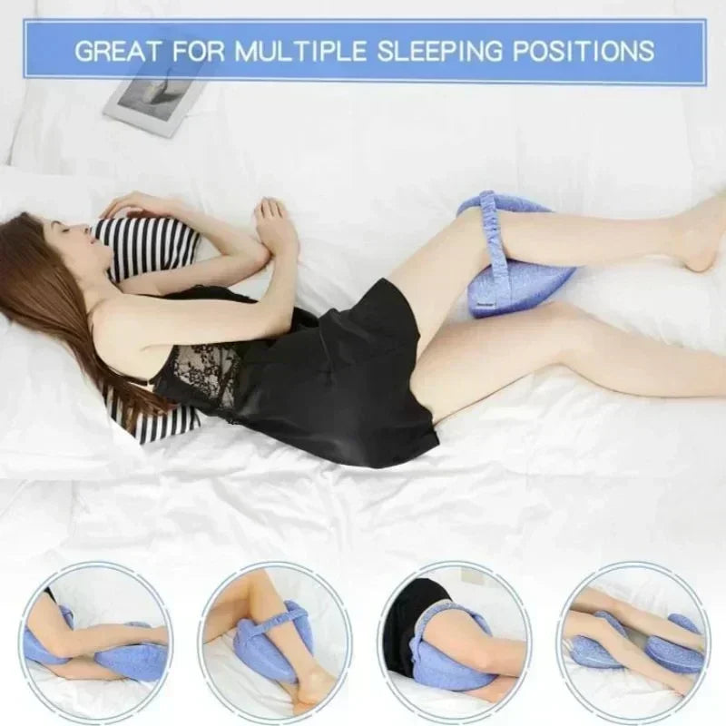 Memory Cotton Leg Pillow Hollow Heart Pregnancy Side Sleeper Sciatica Orthopedic Sciatica Back Hip Relief Pillow for Bed, Sofa